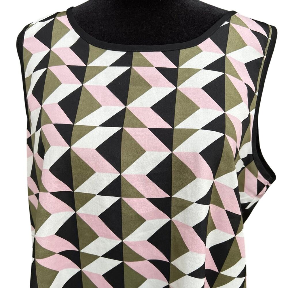 Renee C. Sleeveless tank top with geometric print, women's XL